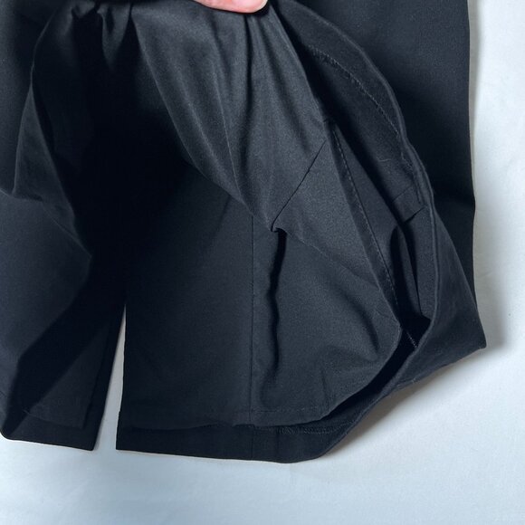 Kay Unger New York Black Shawl Collar Ruched Sheath Knit Mini Dress Size 8 - Picture 10 of 12